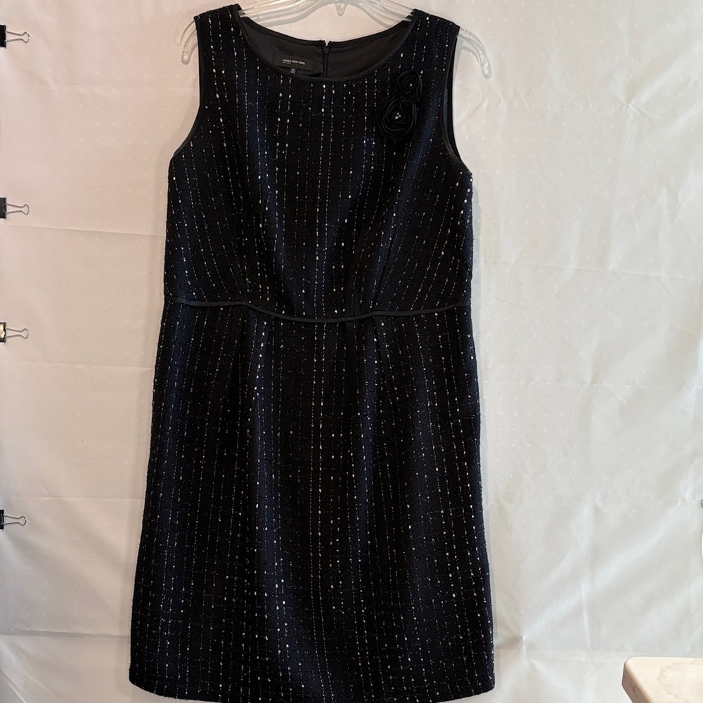 Jones New York Black Midi Dress with Subtle Sparkle
